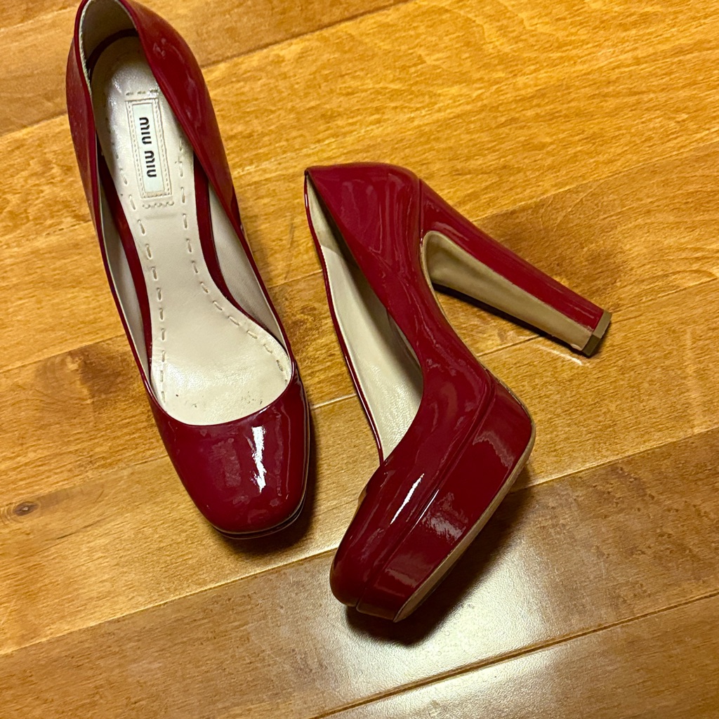 Miu Miu Cherry Red Patent Heels